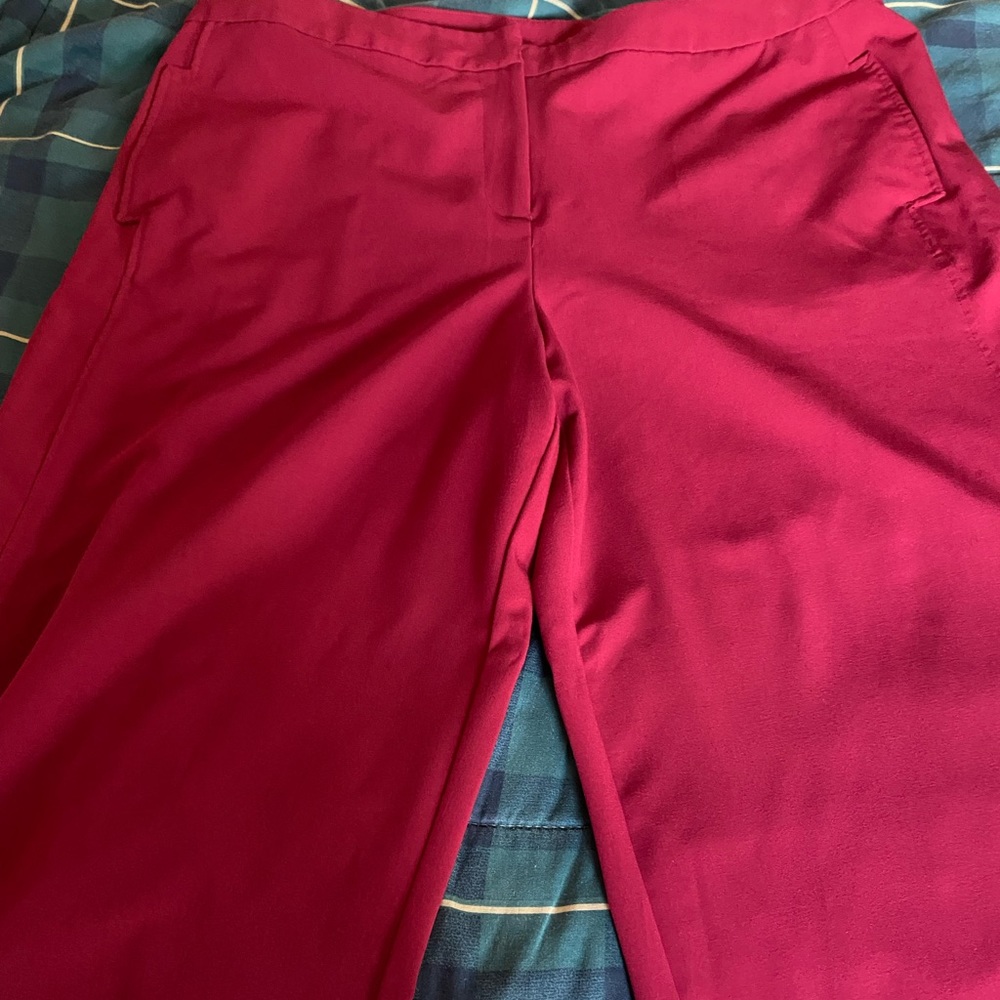 Rose colored trousers